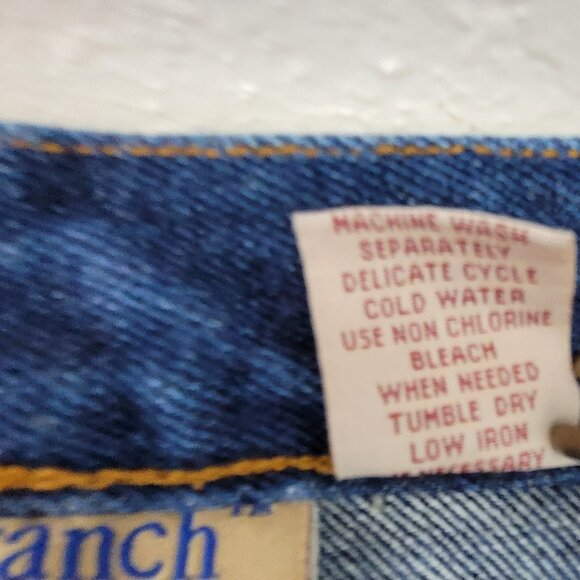 Vintage Western Bareback Jeans V-Yoke Slash Pockets Blue Jitterbug Ranch 29x32.5 - Picture 7 of 16